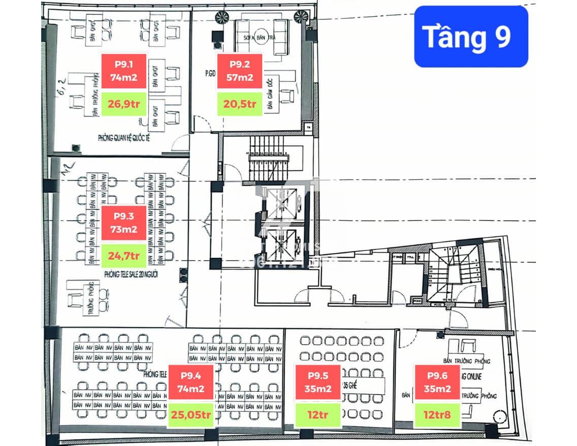 Cho thuê văn phòng đường Xuân La, Tây Hồ