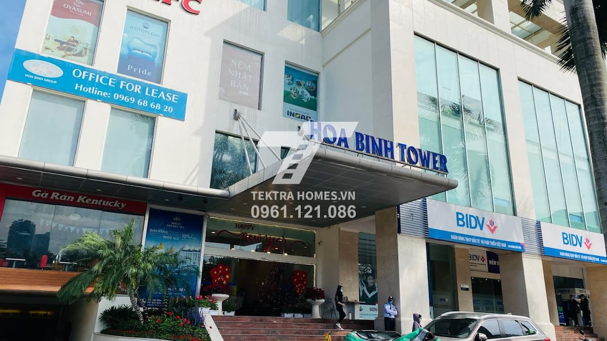 văn phòng cho thuê hạng B Hòa Bình Tower 106 Hoàng Quốc Việt, Cầu Giấy