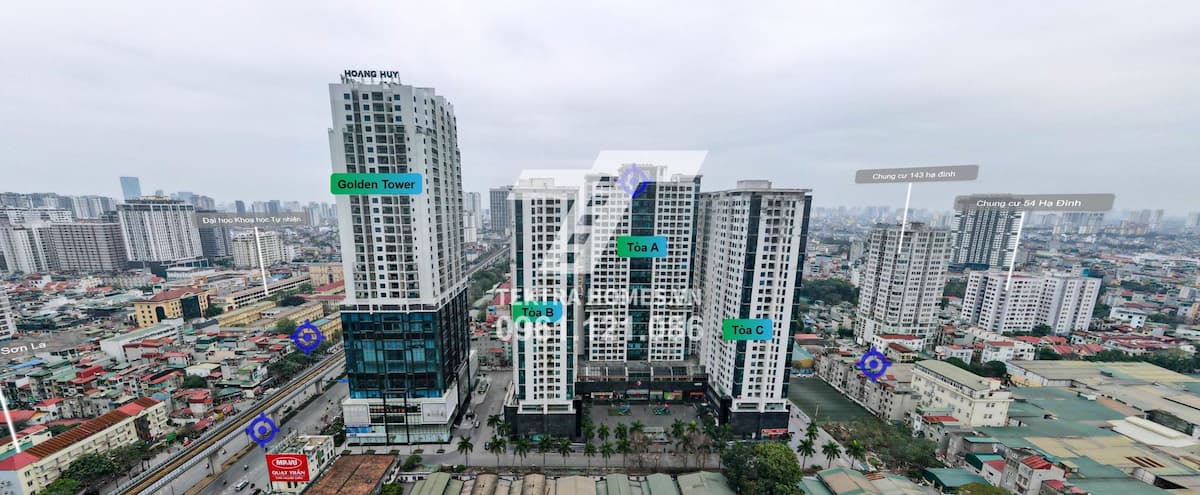 Văn phòng cho thuê tòa Gold Tower - Tòa nhà Hoàng Huy 275 Nguyễn Trãi