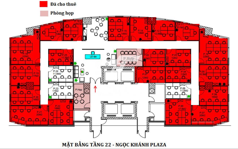 Văn phòng trọn gói tại toà Ngọc Khánh Plaza số 1 Phạm Huy Thông