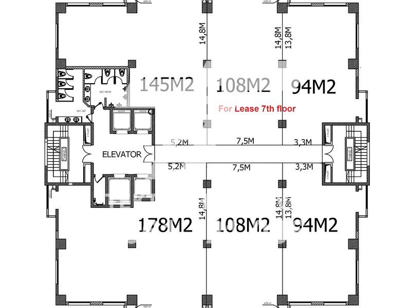 Mặt bằng cho thuê tại Tòa nhà Hòa Bình International Towers Hoàng Quốc Việt