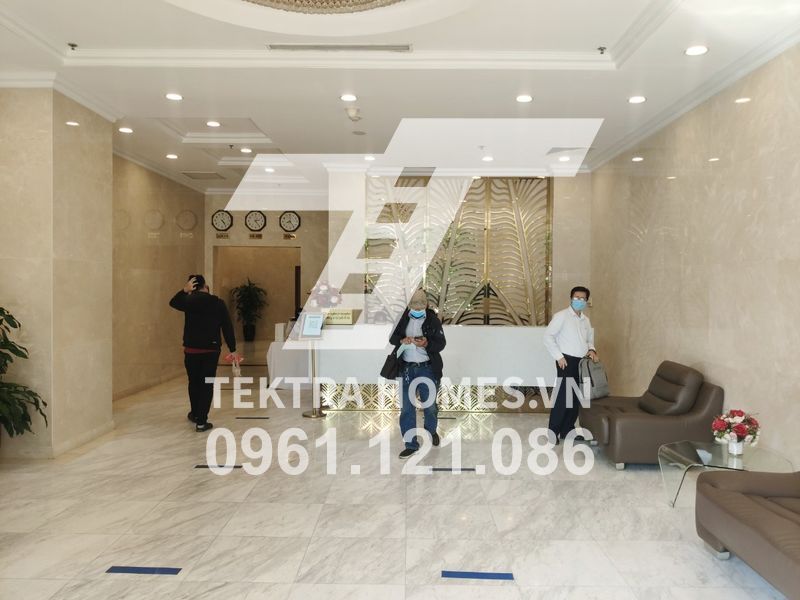 Sảnh lễ tân tại Tòa nhà Hòa Bình Towers 106 Hoàng Quốc Việt