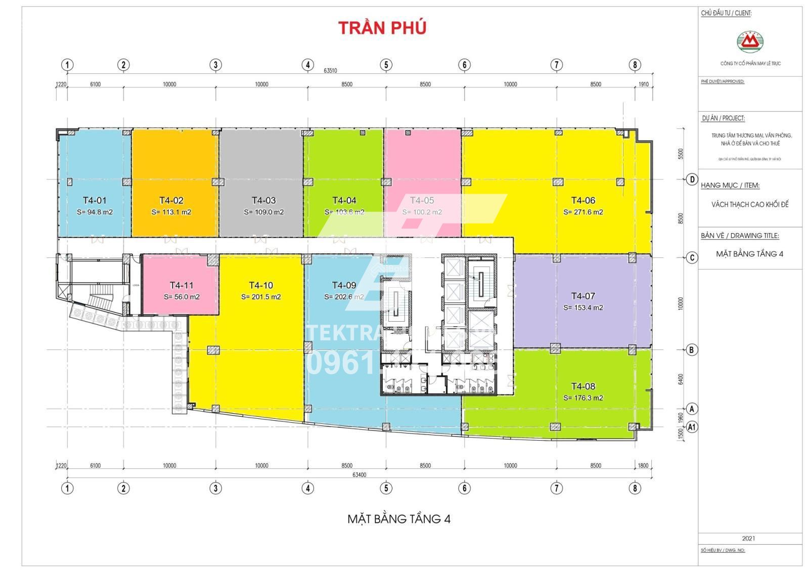 Mỗi sàn tại Discovery Central được phân chia thành 9-10 ô phù hợp với nhiều quy mô doanh nghiệp