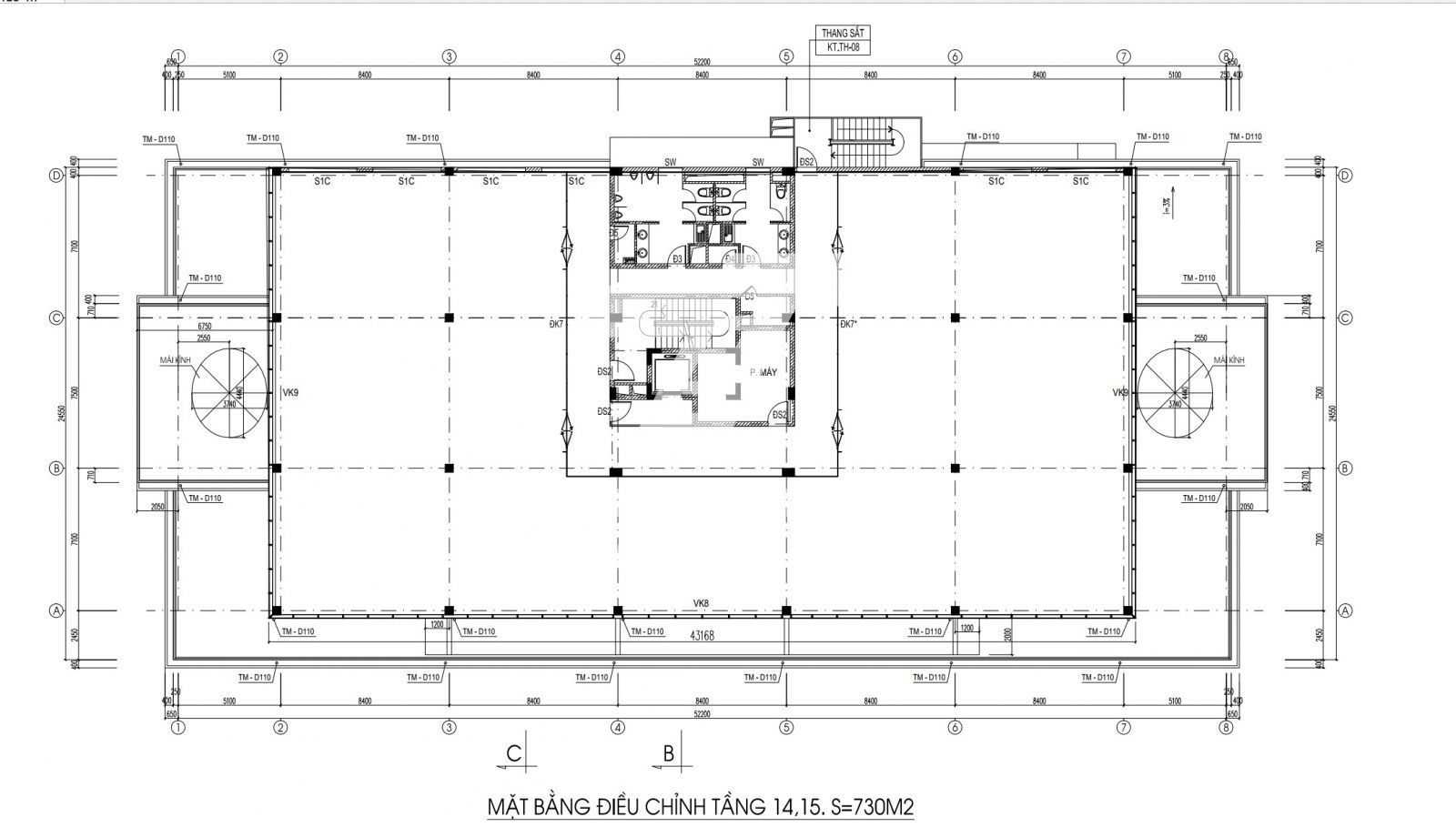 Mặt bằng tầng điển hình tòa CIC Tower Trung Kính